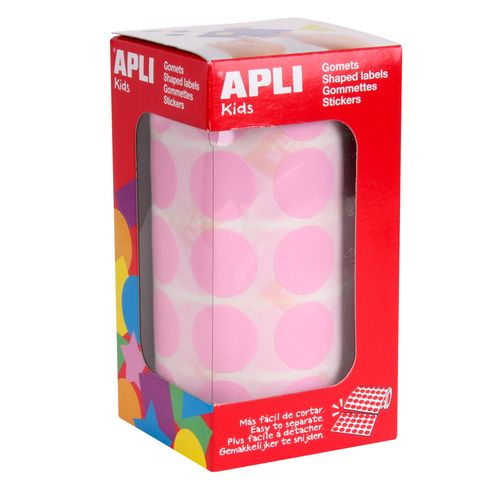 Gommettes Rouleau Rond Ø 20 Mm Rose X 1 770 - Apli Agipa