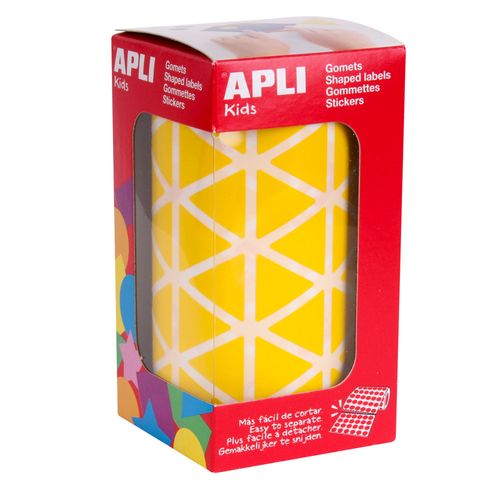 Gommettes Rouleau Triangle 20 Mm Jaune X 2 832 - Apli Agipa