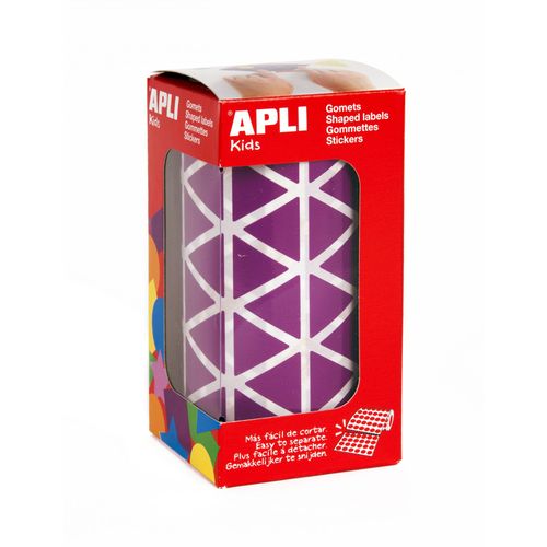 Gommettes Rouleau Triangle 20 Mm Lilas X 2 832 - Apli Agipa