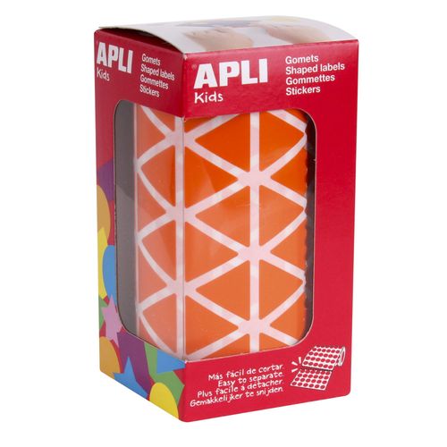 Gommettes Rouleau Triangle 20 Mm Orange X 2 832 - Apli Agipa