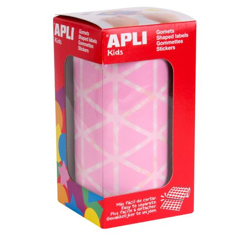 Gommettes Rouleau Triangle 20 Mm Rose X 2 832 - Apli Agipa