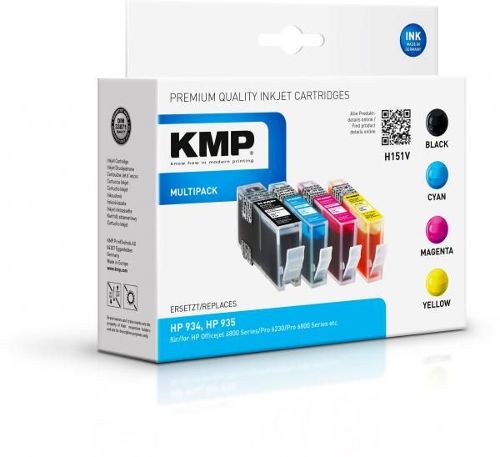 KMP Ink set remplace HP 934, 935 compatible noir, cyan, mag