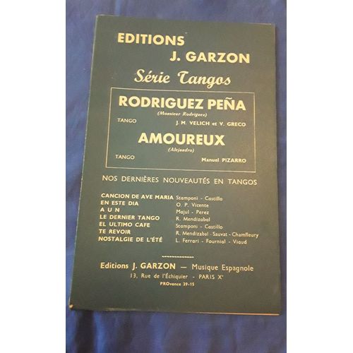 Rodriguez Pena - Amoureux - Tangos - Velich - Greco - Pizarro