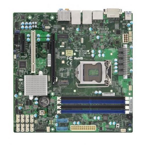 SUPERMICRO X11SAE-M - Carte-mère - micro ATX - LGA1151 Socket - C236 Chipset - USB 3.0, USB 3.1 - 2 x Gigabit LAN - carte graphique embarquée (unité centrale requise) - audio HD (8 canaux)