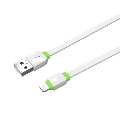 WE - Câble Lightning - Lightning mâle pour USB mâle - 2 m - blanc - plat