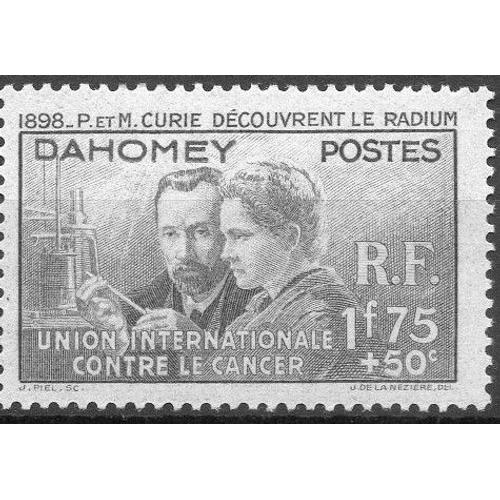 Dahomey ( Colonie ) Lutte Contre Le Cancer , Pierre Et Marie Curie 1938