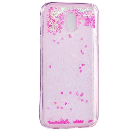 Coque Souple Samsung Galaxy J5 2017 Liquide Star Rose Étoiles Et Paillettes