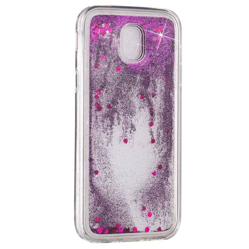 Coque Souple Samsung Galaxy J5 2017 Liquide Star Violet Étoiles Et Paillettes