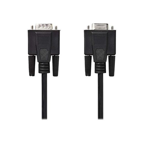 Nedis - Rallonge de câble VGA - HD-15 (VGA) (F) pour HD-15 (VGA) (M) - 20 m - rond, vis moletées - noir