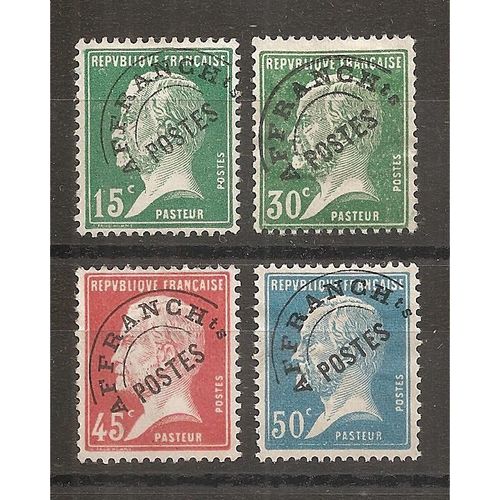 Préos 65 À 68 (1922) Préoblitérés Série Des Pasteur Usagés (Cote 41,5e) (6108)