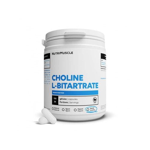 Choline L-Bitartrate (120 Caps)| Détoxifiants|Nutrimuscle 