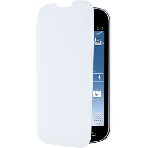 Etui Folio A Rabat Samsung Galaxy Trend Blanc Eco-Cuir (Pu)