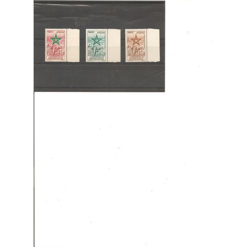 3 Timbres Neufs 1957 Foire Internationale De Casablanca Yt 103 A 105 Envoi Philatelique
