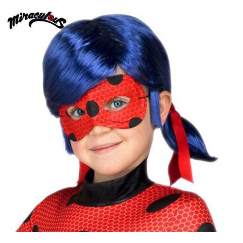 Perruque et Mi Masque Ladybug en boîte pour fille (Taille Unique enfants)