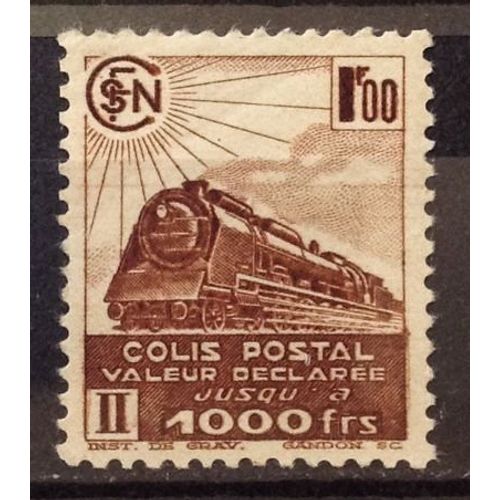Colis Postaux - Train Petit - Ii Valeur Déclarée - 1f00 Brun (Très Joli N° 177) Neuf* - France Année 1941 - N22973