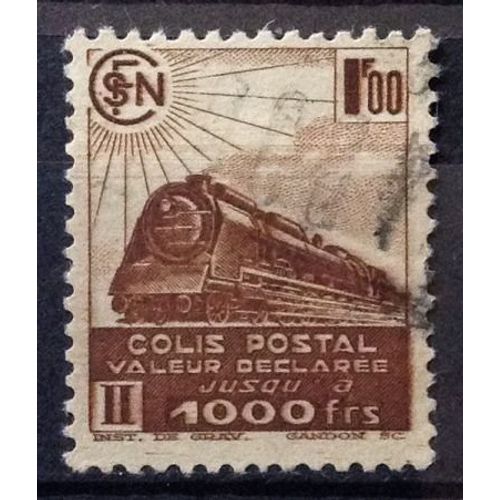 Colis Postaux - Train Petit - Ii Valeur Déclarée - 1f00 Brun (Très Joli N° 177) Obl - France Année 1941 - N22967
