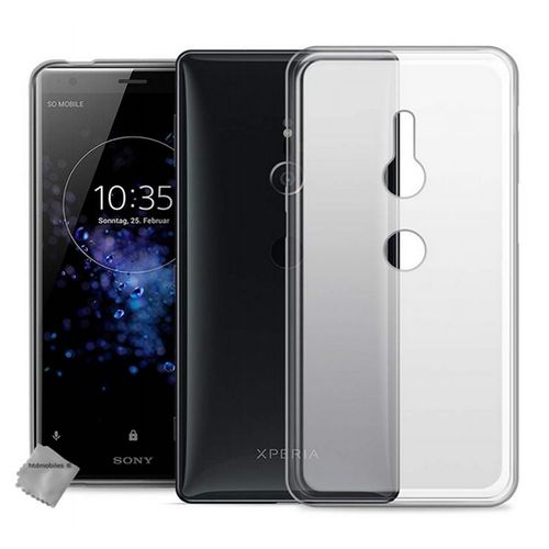 Housse Etui Coque Pochette Silicone Gel Fine Pour Sony Xperia Xz3 + Film Ecran - Blanc Transparent