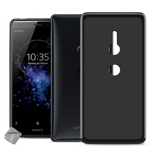 Housse Etui Coque Pochette Silicone Gel Fine Pour Sony Xperia Xz3 + Verre Trempe - Noir