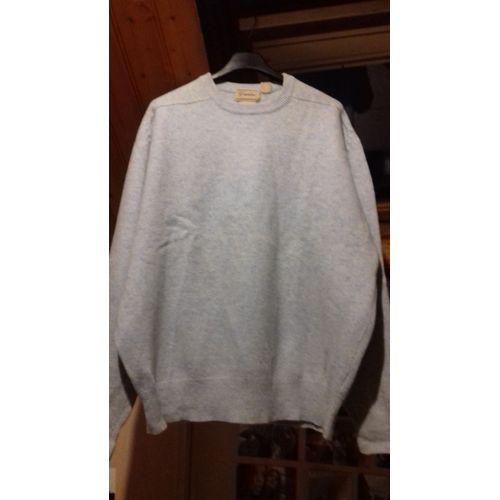 Pull Homme Taille M Bleu Antartique 80% Laine