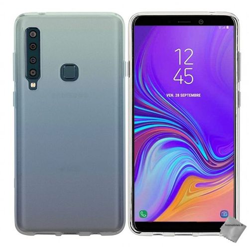 Housse Etui Coque Pochette Silicone Gel Fine Pour Samsung Galaxy A9 (2018) + Film Ecran - Blanc Transparent