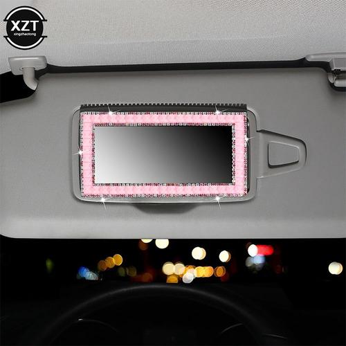 Noir - Pare-Soleil De Voiture Portable 15x8cm, Miroir Auto-Adhésif, Cosmétique, Accessoires De Voiture Pour Femmes