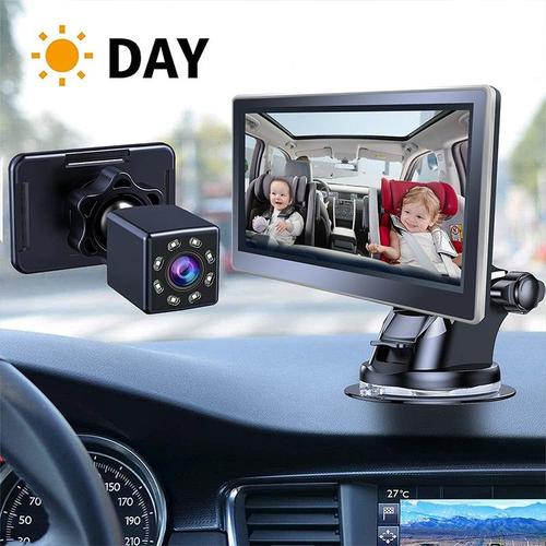 Noir - Caméra De Vue Arrière Pour Bébé, Rétroviseur De Voiture Réglable À 360 Degrés, Moniteur De Vision Nocturne Infrarouge Pour Bébé, Cadeau D'affichage Le Plus Récent