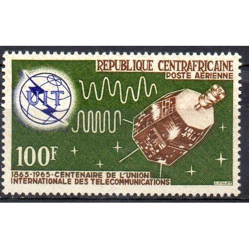Centrafrique Timbre Centenaire De L' U.I.T. 1965