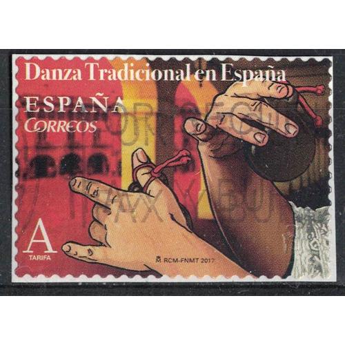 Espagne 2017 Oblitéré Used Danza Tradicional Danse Traditionnelle Castagnettes Su