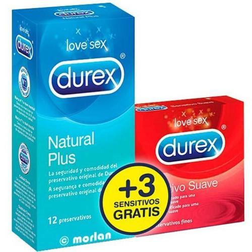 Durex Natural Plus 12 Unidades + 3 Durex Sensitivos