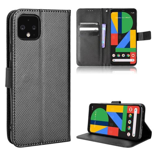 Étui Pour Google Pixel 4 Titulaire De La Carte Couverture Portefeuille Magnétique Bicelle - Noir