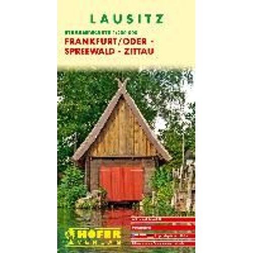 Höfer De 027. Lausitz. Frankfurt/Oder - Spreewald - Zittau 1 : 200 000. Straßenkarte