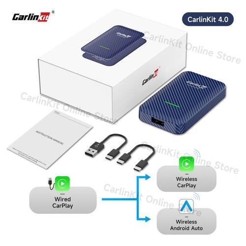 CarlinKit 4.0 - Android Auto - Carlinkit 3.0 et CarlinKit 4.0 Wireless CarPlay Android Auto Box pour Audi Mercedes Cadgrad Chevrolet Ford Honda Hyundai Jeep Kia