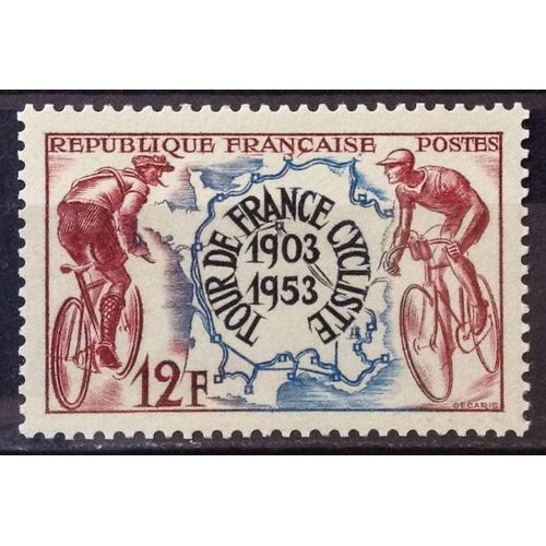 Tour De France Cycliste 12f (Impeccable N° 955) Neuf** Luxe (= Sans Trace De Charnière) - France Année 1953 - N23192