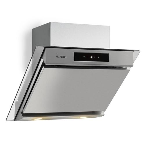 Klarstein Balzac 60 Hotte Aspirante 60cm - Moteur 210w - Débit D'air 640m³/H - Panneau Tactile Avec Led - Design Inox & Verre - Classe B