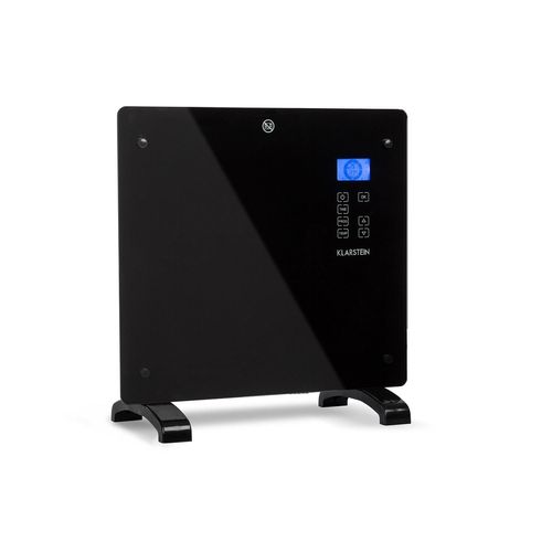 Klarstein Norderney Radiateur Électrique D'appoint À Convection Pour 20m² - 500w / 1000w - Minuterie & Thermostat - Ecran Lcd - Noir