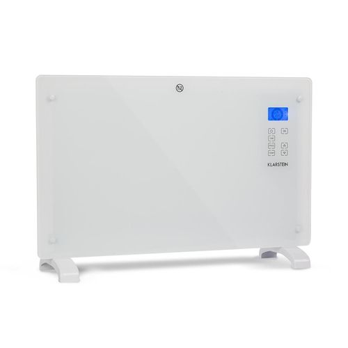 Klarstein Norderney Radiateur électrique D'appoint à Convection - 2 Puissances De Chauffage : 1000w / 2000w - Minuterie & Thermostat - Ecran Lcd - Pour 30m² - Blanc