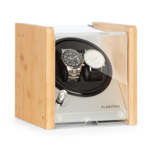 Klarstein Hanoi 2 Remontoir Automatique 2 Montres 4 Programmes 3 Vitesses Bambou