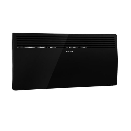 Klarstein Hot Spot Slimcurve Radiateur Convecteur Mural Ou Mobile - Panneau Chauffant 80 X 40 Cm - 2000w - Pour 40 M² - Noir