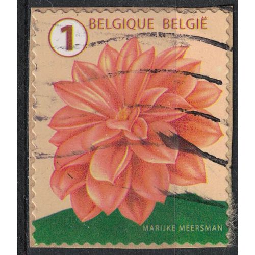 Belgique 2016 Oblitéré Used Fleur Flower Dahlia Su