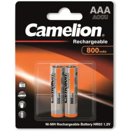 Camelion Pack 2 Piles Rechargeables AAA Micro HR3 800mAH