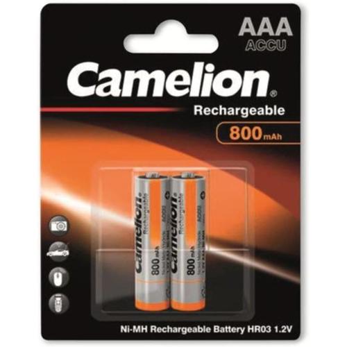 Camelion Pack 2 Piles Rechargeables AAA Micro HR3 800mAH