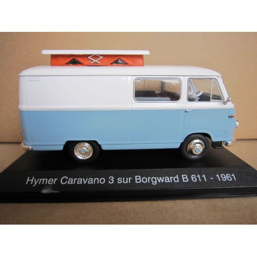 1/43 Camping-Car Hymer Caravano 3 Borgward B611 1961 Ixo Pr-Hachette