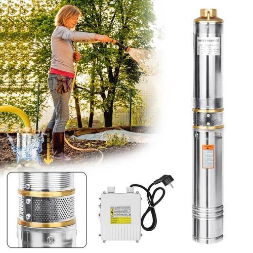 YUENFONG Pompe submersible 370W, Débit jusqu'à 4000 l/h avec câble de raccordement de 20m pour l'approvisionnement en eau domestique