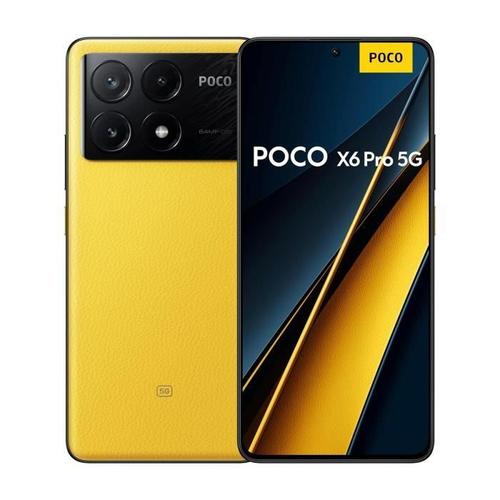 XIAOMI POCO X6 Pro 5G Smartphone 12+512Go Jaune MediaTek Dimensity 8300-Ultra OLED 6,67? 120Hz Caméra 64MP Charge 67W 5000mAh