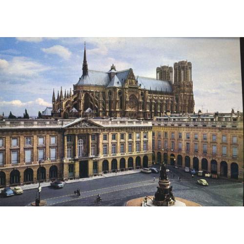 Carte Postale De Reims (Marne) La Place Royale Et La Cathédrale