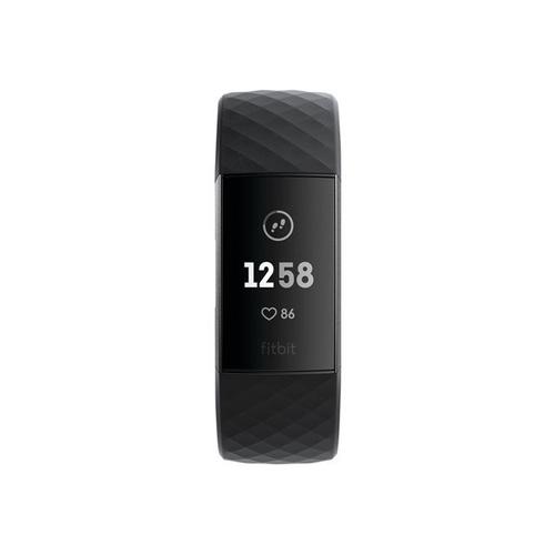 Fitbit Charge 3 - Graphite - Suivi D'activités Avec Bande Sport - Noir - Monochrome - Bluetooth - 30 G