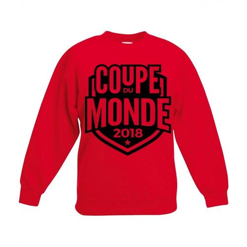 Sweat Coupe Du Monde 2018 Rouge Taille De 3 À 13 Ans