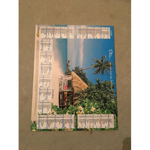 Calendrier Poste 2018