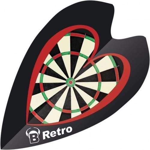 Bull's vols mini Retro& Retrodartboard 100 micron noir