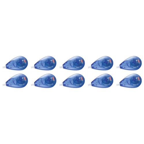 Tesa Lot De 10 Rollers De Correction Sideway Ecologo Jetable 4,2mm X 10m Bleu